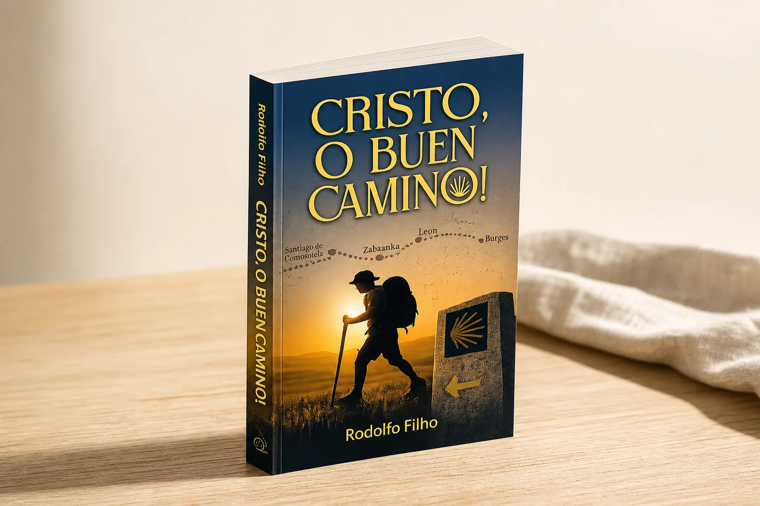 Livro Cristo, O Buen Camino! fechado, mostrando capa e lombada